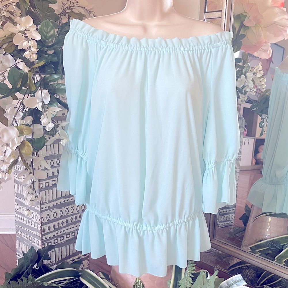 Ralph Lauren Off the Shoulder Peasant Top